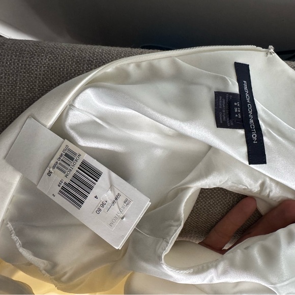 NWT French Connection White Tailored Midi Dress - size 4 - Picture 4 of 5